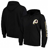 Men's Washington Redskins G III Sports by Carl Banks Post Route Full Zip Hoodie Black,baseball caps,new era cap wholesale,wholesale hats